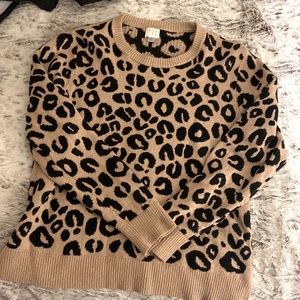 Ladies Leopard print cozy sweater - Sz XL